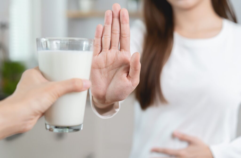why can't you eat dairy after getting tooth implants